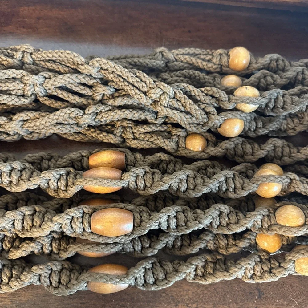 6' VTG Plant Hanger Macrame Retro Brown MCM
